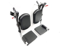 Elevating Wheelchair Leg Rests with Padded Calf Pads & Composite Footplates – Un