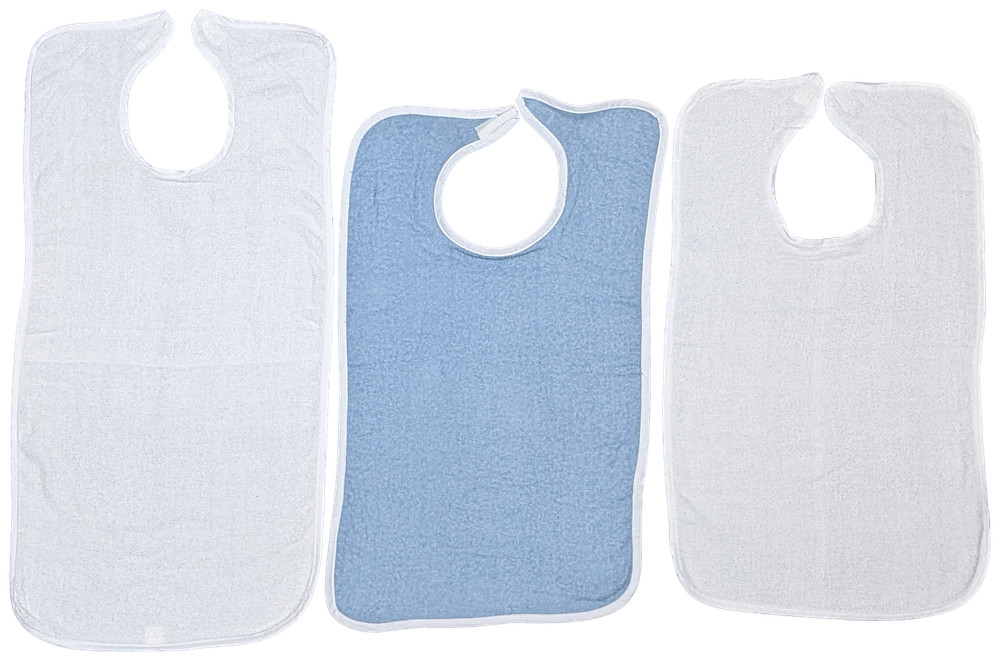 Adult Bibs For Eating, Washable Reusable Clothing Protector Adjustable Closure