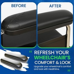 Padded Armrest For Wheelchairs Vinyl Pair, Universal Arm Pads Replacement 10″…