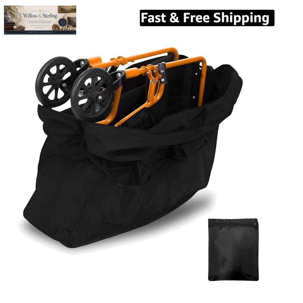 Rollator Travel Bag 600D Waterproof Wheelchair Carry & Travel Bag for Rollato…