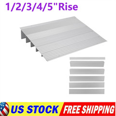 ✨1″/2″/3″/4″/5″ Threshold Ramp 700lbs Wheelchair Ramp Aluminum Non-Slip Ramp Ste