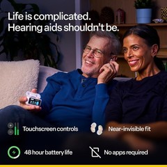 NEW Audien Hearing ATOM X Rechargeable OTC Hearing Aids Case Control-FREE FEDEX