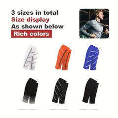 1 Pair Compression Calf Sleeves Breathable Nylon Blend Supportive Design for Run