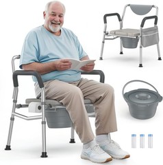 Heavy Duty 4-in-1 Bariatric Commode Chair – Extra Wide & Adjustable Height