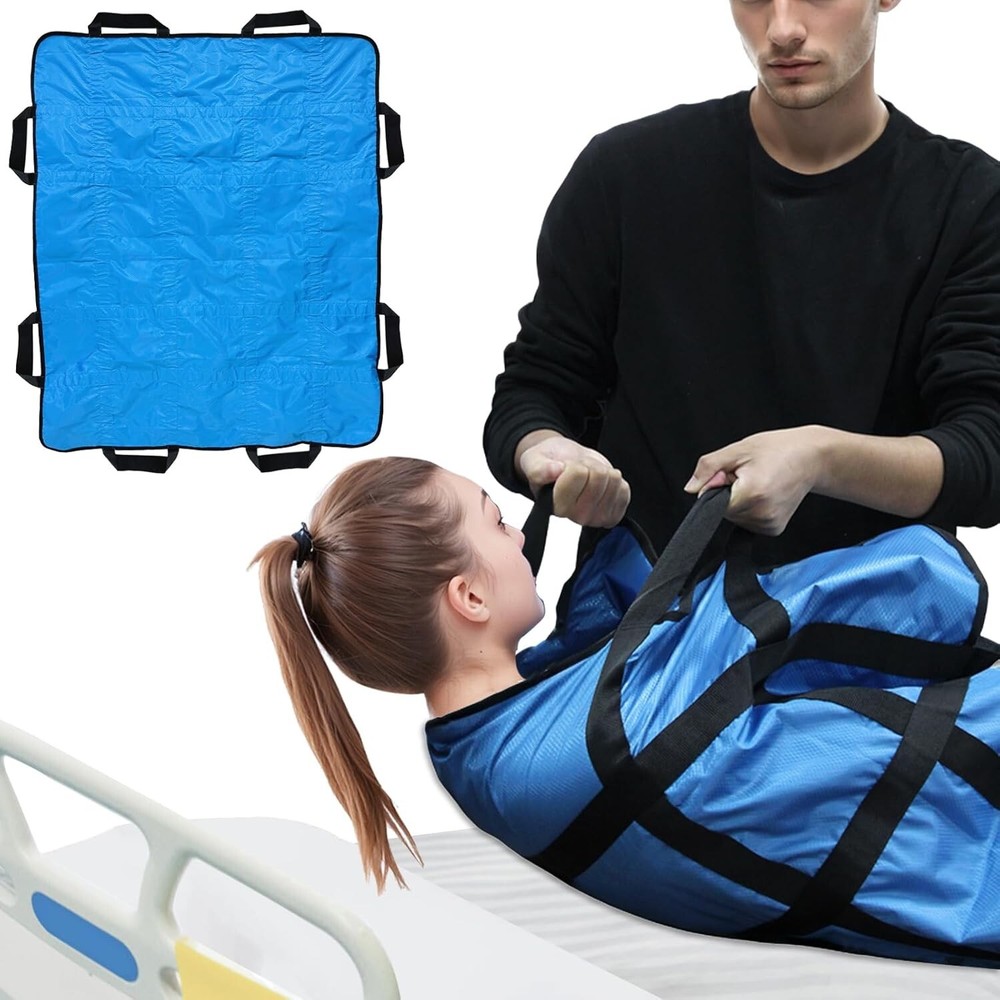 Multi-Functional 48×40 inch Positioning Bed Pads for Elderly, 48″ x 40″, Blue