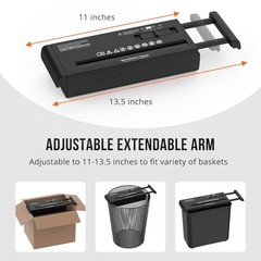6-Sheet Strip Cut Portable Home Paper Shredder no 11.69*4.29*2.28inch black