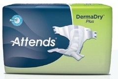 Attends DermaDry Plus Briefs, Tab Closure Large Disposable, Bag of 24