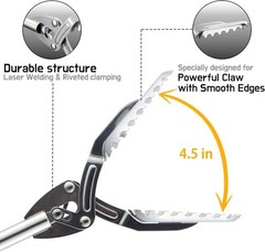 Stainless Steel Grabber Reacher Tool, Heavy Duty Pickup Tongs