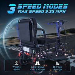 All Terrain Smart Adult Mobility Scooter with 20 Mile Range，Speed up to 9.3mph