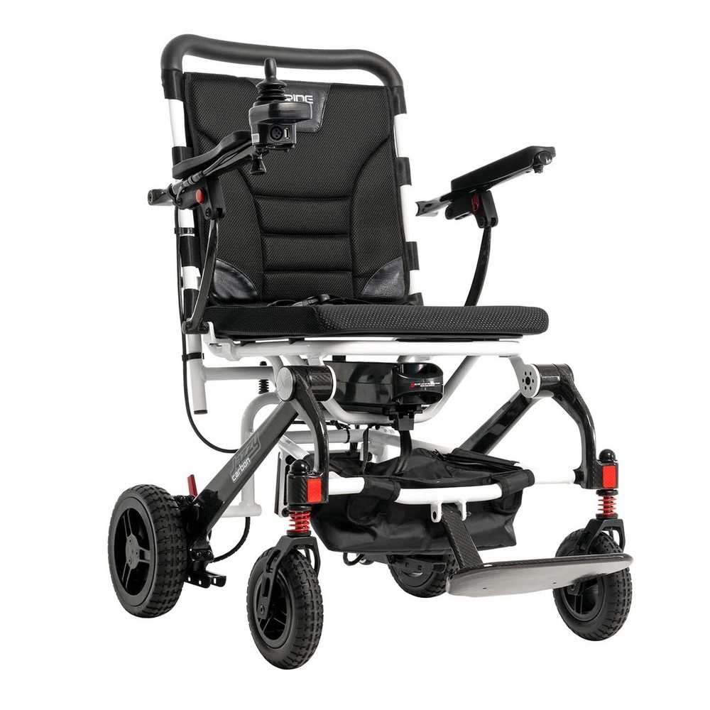 Pride Mobility Jazzy Carbon Travel Lightweight Foldable Electric Wheelchair |…