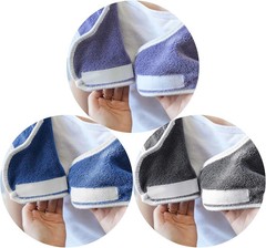 3 Pack Adult Bibs, Microfiber Super Soft Eating Cloth for Adults, Disabled, Adju