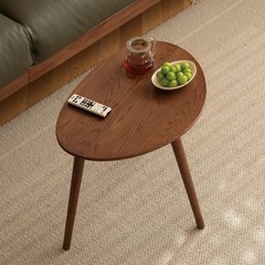 Vadisun Small Oval Coffee Table 25.6 Small Mid Century Modern End Table For