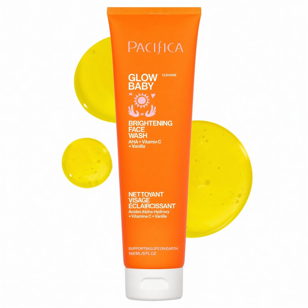 Pacifica Glow Baby Brightening Facial Cleanser 5oz Vitamin C & Glycolic Acid
