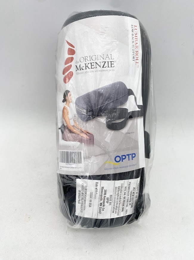 The Original McKenzie Lumbar Roll OPTP – NEW – Soft Lower Back Support Dark Gray