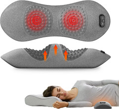3-in-1 Electric Lumbar Support Pillow for Bed and Chair, Triple Fusion Back Mass