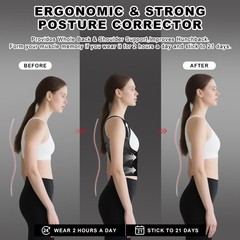 Back Brace Posture Corrector for Women and Men, Adjustable Shoulder Straighte…
