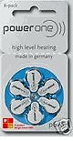 10 Packs (60 Batteries) German Power One Size 675 Hearing Aid Batteries! 60
