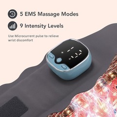 Cordless Hand Wrist Massager Pain Relief with 5 Heat Levels & 3 Vibration Modes