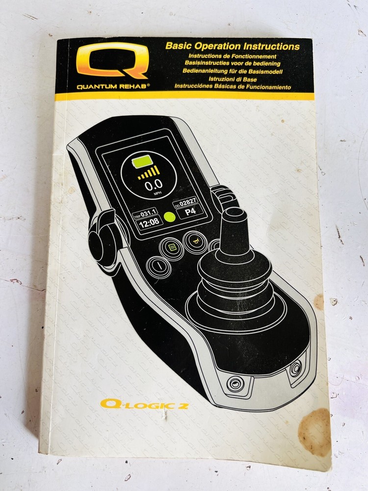 Basic Operation Instructions Manual Pride Quantum Q LOGIC 2 Joystick Electronics
