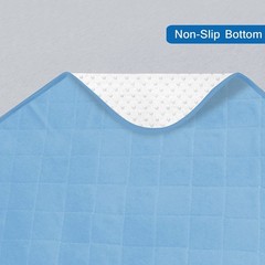 Incontinence Bed Pads 34×52 In Washable Pee Pads For Adults NonSlip Blue