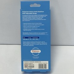 Ankle Stabilizer One Size Black. Adjustable With Straps Anti Microbial.