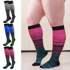 Plus Size Knee High Compression Socks Men Women Medical Stockings XXL-4XL CFR