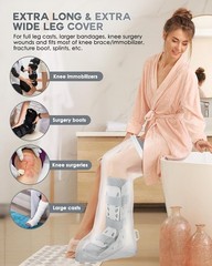 Reusable Extra Wide Full Leg Cast Protector – Non-Slip Design for Shower Safety