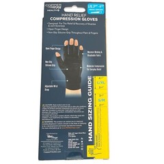 Copper Fit Hand Relief Compression Gloves Relief & Recovery Arthritis+Joint L/Xl