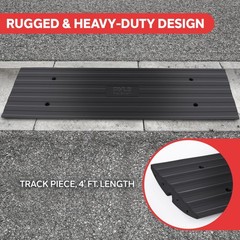 Car Driveway Curb Ramp – Heavy Duty Rubber Threshold Ramp – Also for Loading Doc