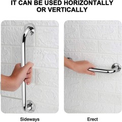 Multi-Purpose Stainless Steel Grab Bars, 18 Inch Bathroom Shower Handles, 2 Pack