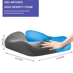 SupremeComfort X-Large Gel Infused High Density Foam Seat Cushion for Office …