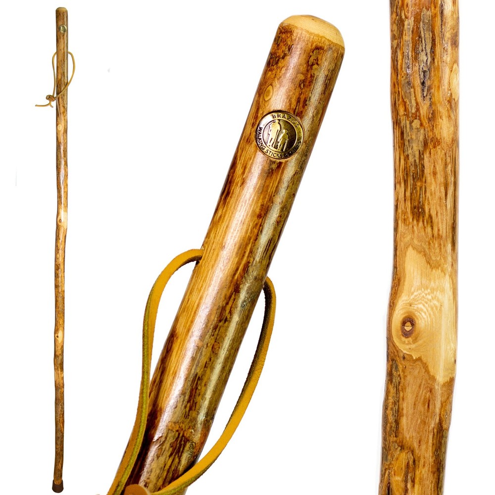 Brazos 48″ Handcrafted American Hardwood Walking Stick for Men and Women Made…