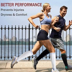 3Pair Neuropathy Compression socks Calf High Solid Support Stockings For Unisex