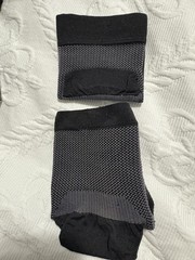 PhysFlex Compression Foot Sleeve Arch Support Breathable Black Size M
