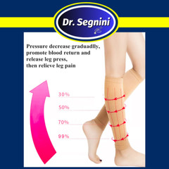 COMPRESSION STOCKINGS 20-30 mmHg KNEE HIGH OPEN TOE SOCKS VARICOSE VEIN ✅J9202✅