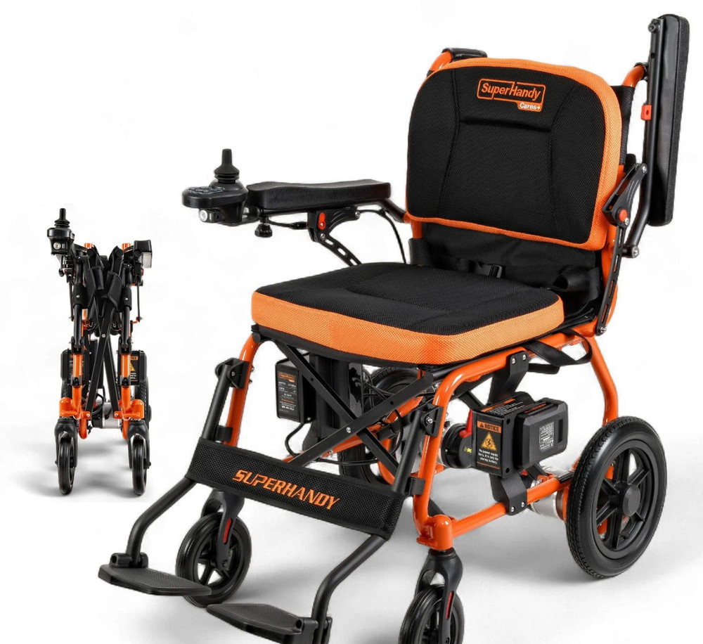 SuperHandy GoRide Electric Wheelchair GUT188 – Lightweight 42lbs Foldable 48V