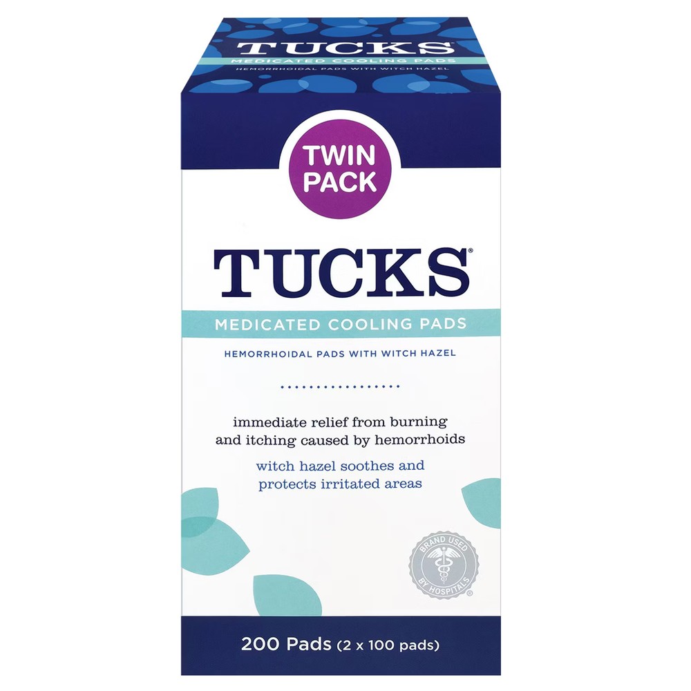 Tucks Medicated Cool Hemorrhoidal Pads with witch Hazel 200 ct (FREE SHIPPING)