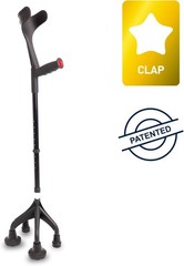 Quad Crutch Women & Men Sturdy 3.3 lbs 4 Prong Forearm Crutches Stability &