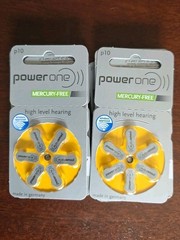 Power One size P10 Mercury-Free Hearing Aid Batteries (60 Batteries) – 2021-09