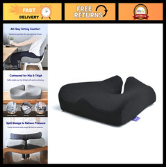 Pressure Relief Seat Cushion for Office & Home – Extra-Dense Memory Foam for Hip