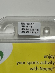 NOENE Sport Invisible SOS1 Insoles Antishock, for Sports, US W 11-17 M 9.5-16