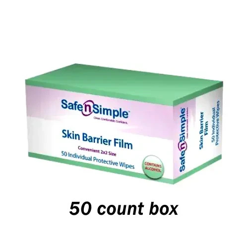50 Safe n Simple™ SNS80725 Skin Barrier Film Wipes No-Sting Exp 03/2027