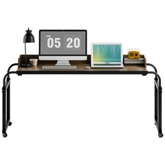 Overbed Table with 360° Wheels Over Bed Table King Queen Laptop Computer Desk