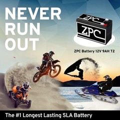 ZPC 12V 9Ah Rechargeable SLA Battery Deep Cycle Replaces 12v 7ah 12v 8ah