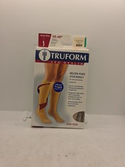 Truform Leg Health Below Knee Compression Stockings Open Toe Medium 30-40 mmHg