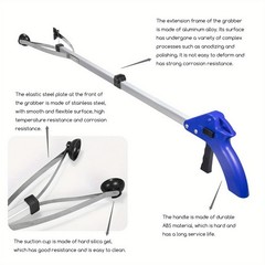2Packs Garbage Picking Tool 81cm/32Inch Long Hand Picker Aluminum Garbage Picker