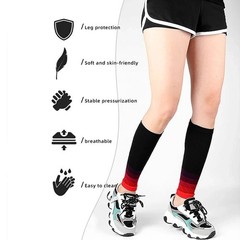 1 Pair Calf Compression Sleeves 20-30mmHg Footless Socks for Running Sports