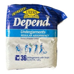 Vintage Depend Undergarments Regular Absorbency Open Pack USA