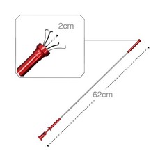 Flexible Magnetic Pickup Tool 24 Inch Claw Grabber W LED Light Heavy Duty Steel