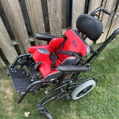 Zippie TS Tilt-in-Space Folding Pediatric Wheelchair W/ Freedom Designs Seat
